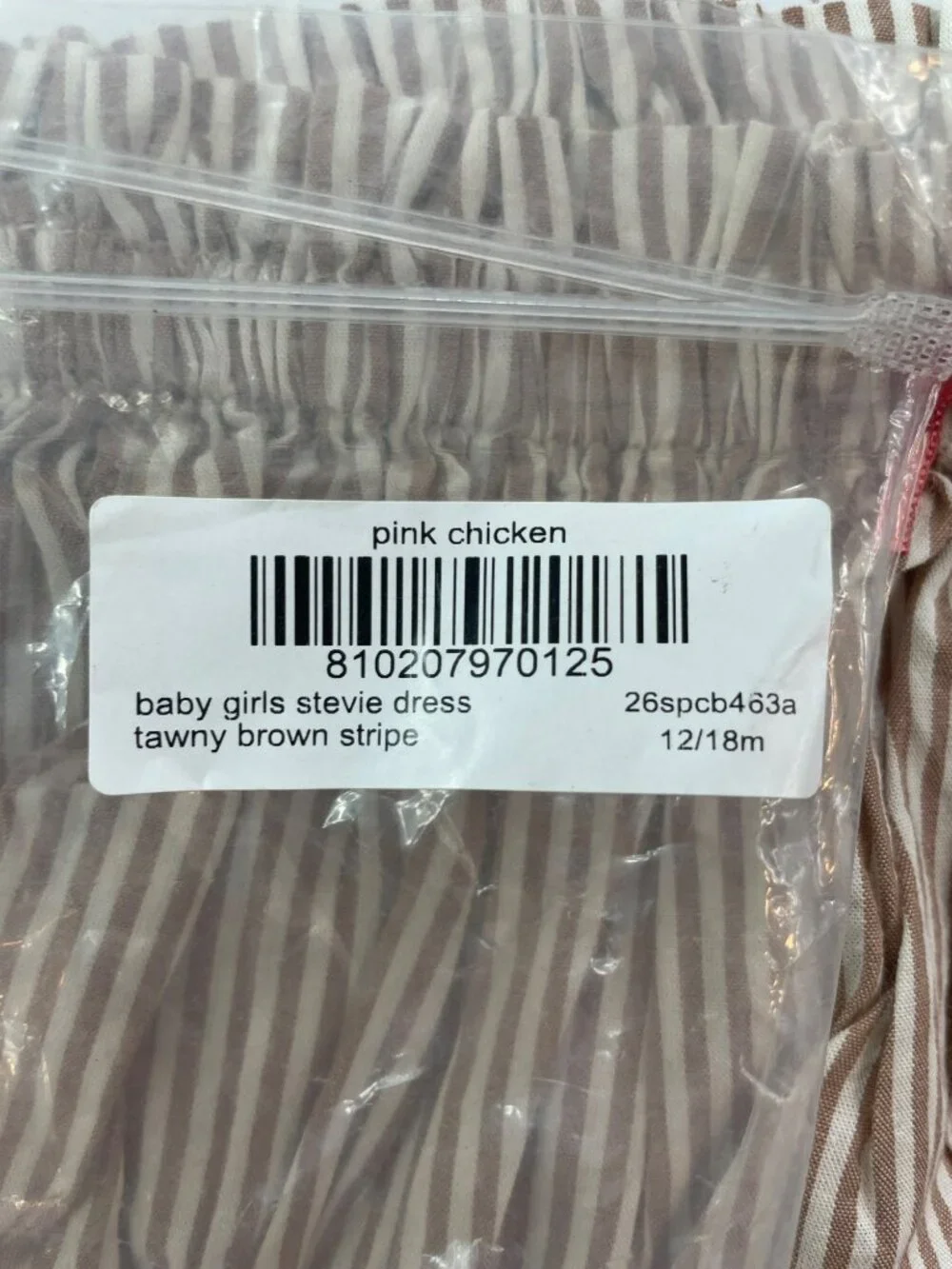 Pink Chicken Stevie Dress & Shorts Tawny Brown Stripe Babies Size 12/18M $84 NWT - Picture 16 of 16